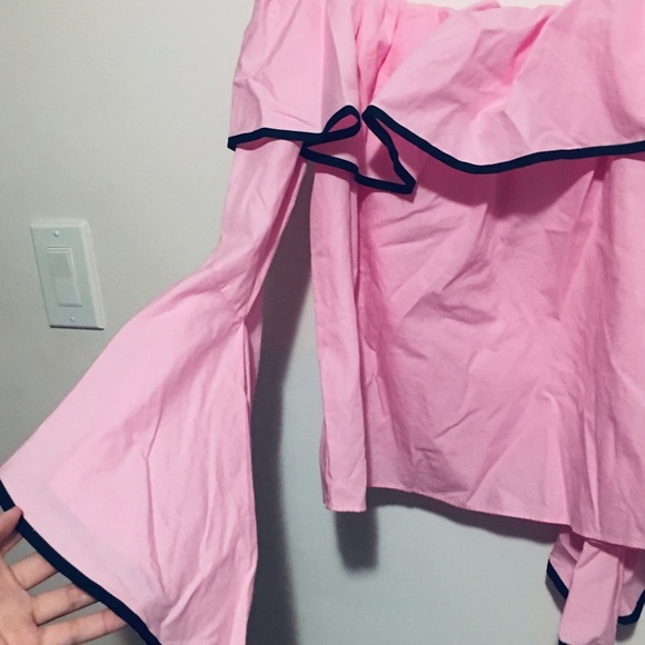 Zara off the shoulder pink blouse - Picture 2 of 2
